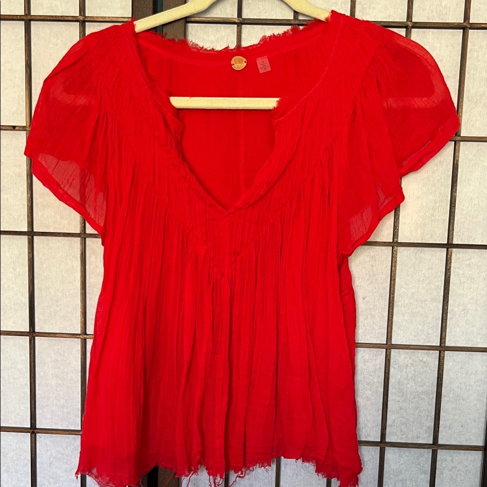 Red Free People Women's Top